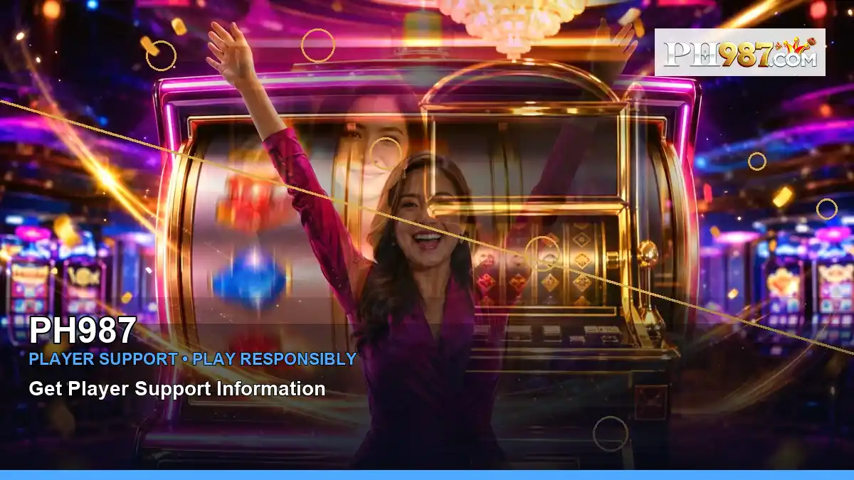 PH987 lounge VIP casino rewards featuring an adult Filipina casino host with a centered composition