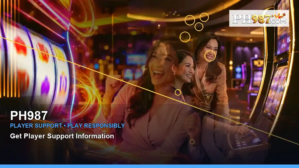 PH987 coins casino cashback rewards featuring an adult Filipina casino host with a panoramic reel composition