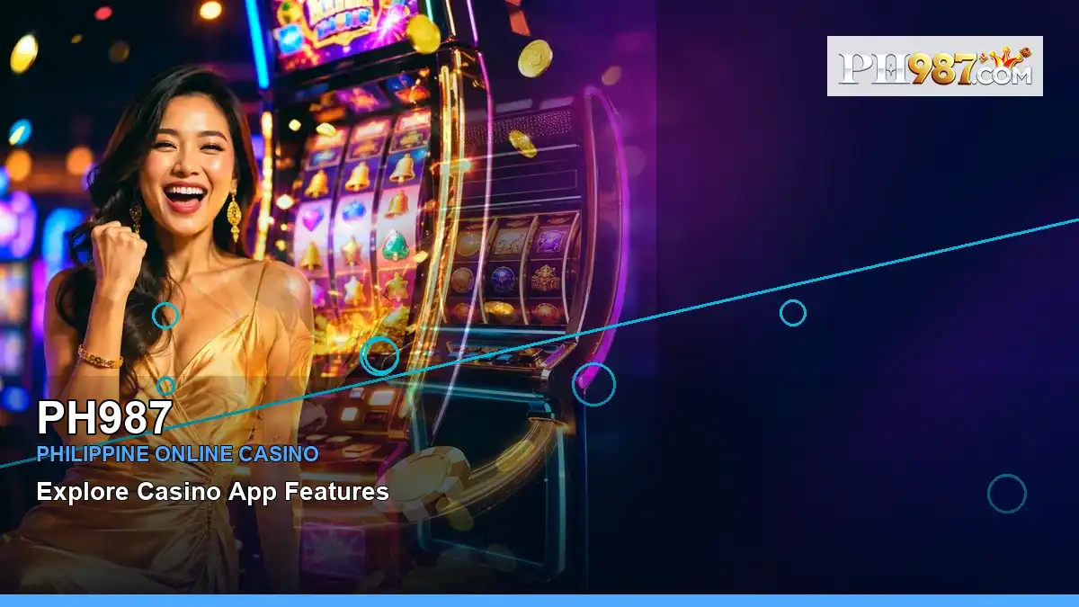 PH987 mobile casino first deposit rewards in a left close-up scene for the PH987 brand search, casino access, games, account